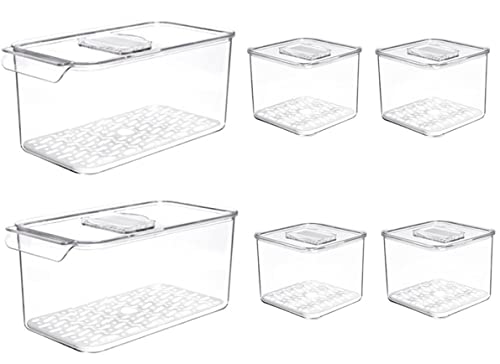 SANNO Produce Saver Containers for Refrigerator - Stackable - Image 2