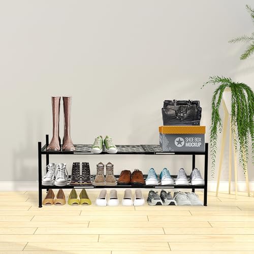 Long Expandable Metal Shoe Rack for Closet, Entryway | All Products - Image 3
