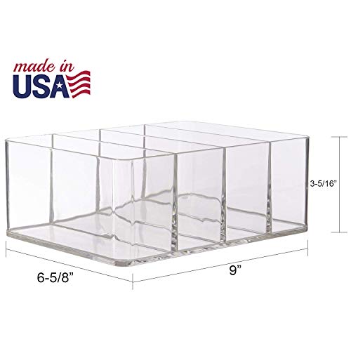 STORi 4-Compartment Clear Plastic Organizer, Rectangular Divided - Image 6