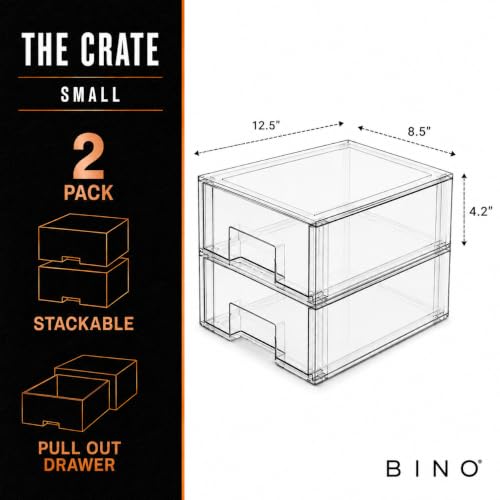 BINO | Stackable Storage Drawers, Small - 2 Pack - Image 3