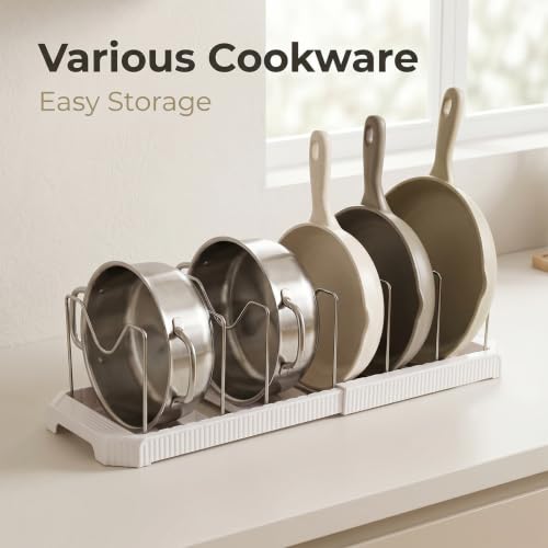 2 Pack Expandable Pot and Pan Organizer Rack for Kitchen Cabinet - Image 5