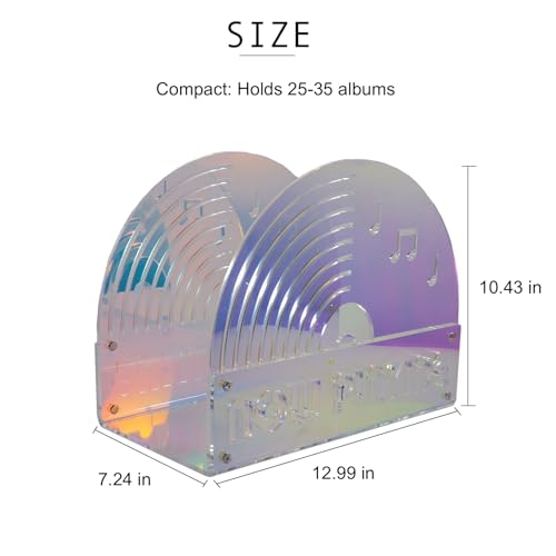 Acrylic Vinyl Record Storage Holder for 35 LPs, Now - Image 3