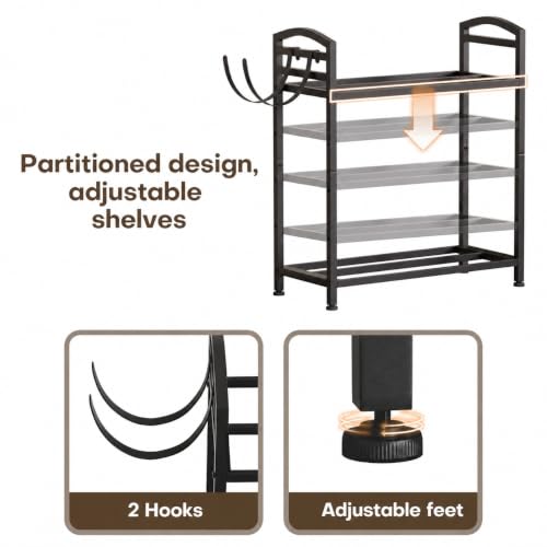 Homde Sturdy Firewood Rack Indoor: 23.8" Metal Fire Wood - Image 6
