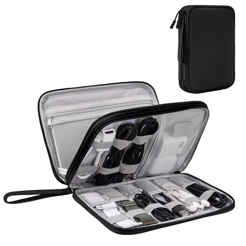 Arae Travel Essentials Electronic Organizer Double Layer - Black - Image 2