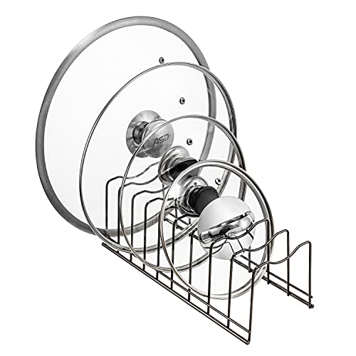 Pot Lid Organizer, Stainless Steel Pot Lid Storage Rack Holder - Image 3