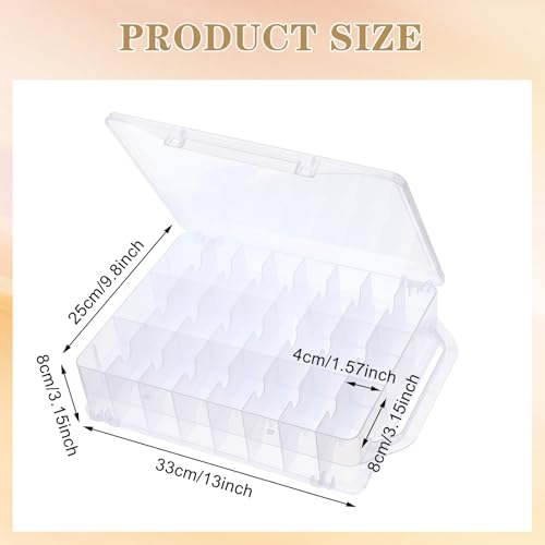 2 Pcs 46 Grids Sewing Organizer Double Sided Thread Box - Image 4