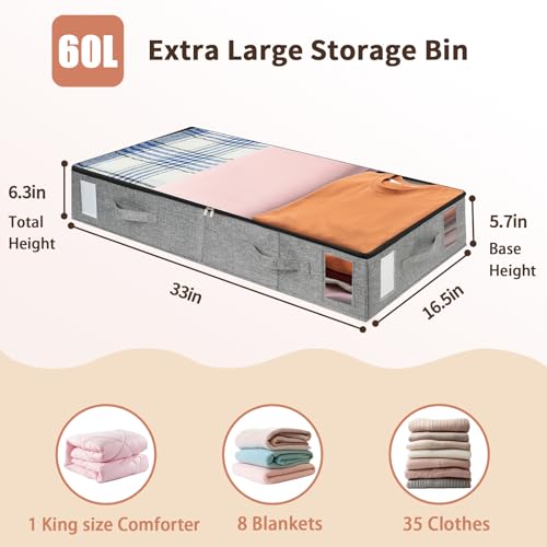 combocube 2 Pack Under Bed Storage Containers, Stackable Closet - Image 5