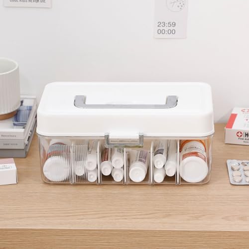 Plastic Bandages Organizer with Lid and Adjustable Dividers - Image 7
