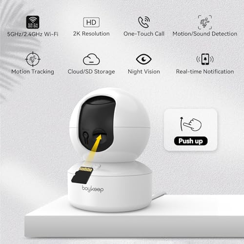 BoyKeep Indoor Camera - 2K Pet Camera, 5G/2.4GHz WiFi Cam - Image 7