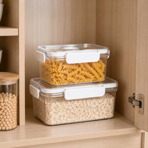 Cookie Storage Containers Airtight, 2 Pack 1.9L & 0.85L Plastic - Image 7