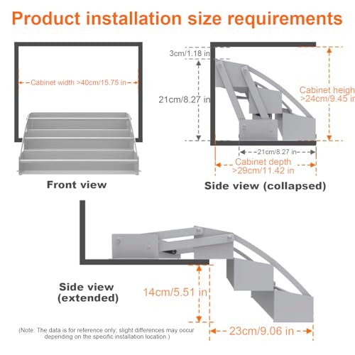 Pull Down Storage Shelf for Kitchen Upper Cabinet - Image 3