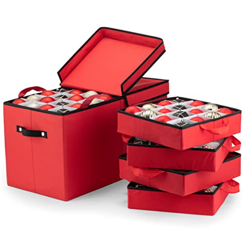 ZOBER Christmas Ornament Storage Box - Stores 128 3" - Image 2