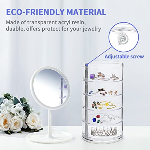 LETURE 5-Layers Rotatable Jewelry Storage Organizer Box - Image 6