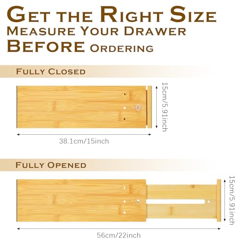 DoubleFill 4 Pcs 6 Inch High Drawer Dividers 15"-22" - Image 3