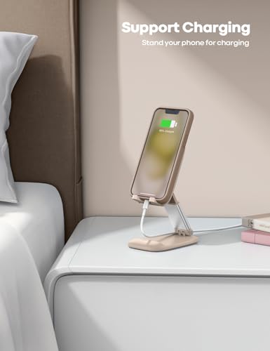 Lamicall Khaki Phone Holder for Desk, Cellphone Stand - Image 4