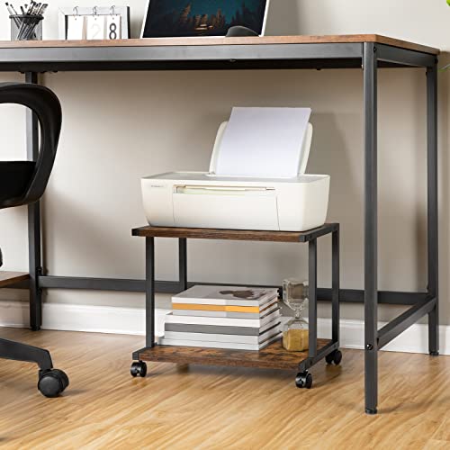 HOOBRO Under Desk Printer Stand, 2-Tier Industrial Printer - Image 5