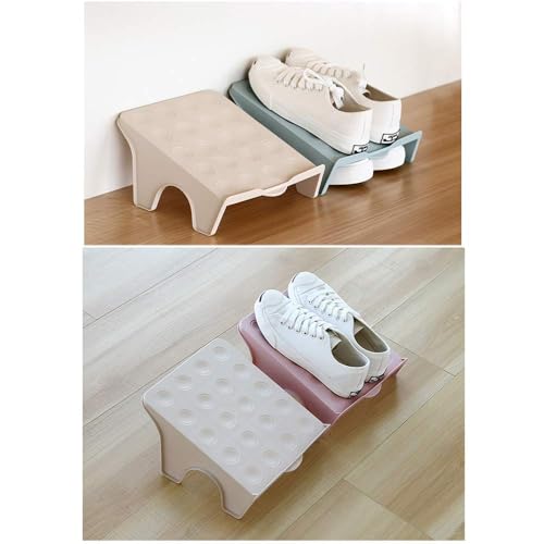 4 Pack Shoe Dividers for Shelves, Stacking Shoe Organizer - Image 5