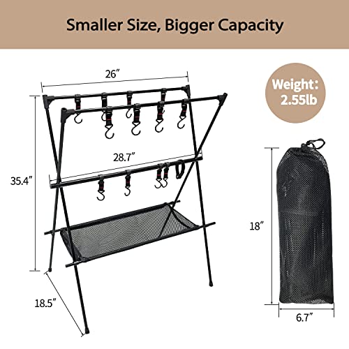Sutekus Cookware Hanging Rack Collapsible Multifunction - Image 3