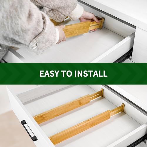 VaeFae 6-Pack Adjustable Bamboo Drawer Dividers - Image 6