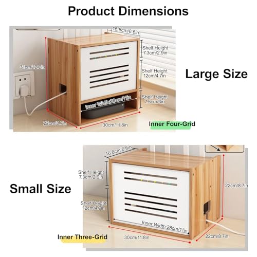 WiFi Router Storage Cabinet, Multi-Functional Router Storage Box - Image 3