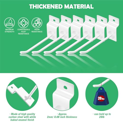 60Pcs 4 Inches Slatwall Hooks Assortment Set, Heavy Duty - Image 4