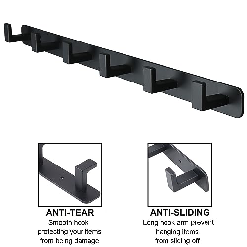 Coat Rack, Heavy Duty Stainless Steel 6 Tri Coat Hook Hanger - Image 5