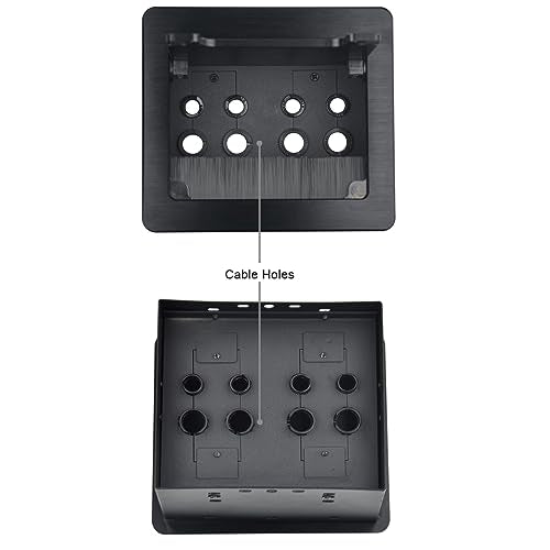 Tabletop Brush Cable Management Connectivity Box with 8 - Image 3