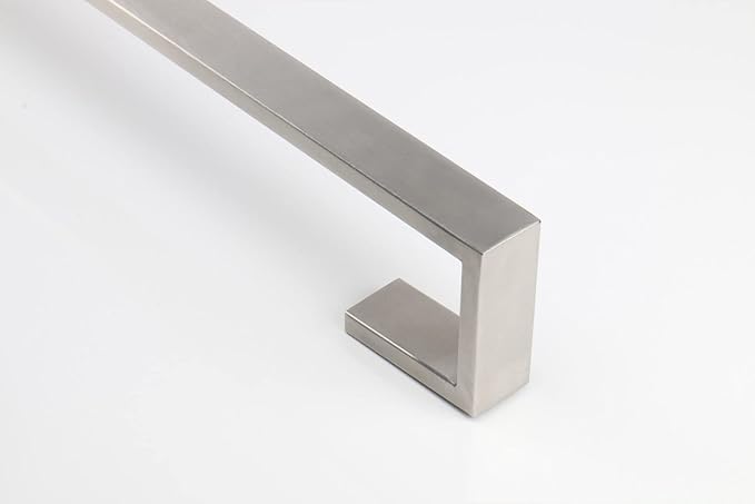 TocTen Bath Towel Rack - 2 Pack Square Base Thicken SUS304 Stainless Steel Towel Bar for Bathroom, Bathroom Bar Accessories Towel Rod Heavy Duty Wall Mounted Towel Holder(Brushed Nickel, 12 Inch)