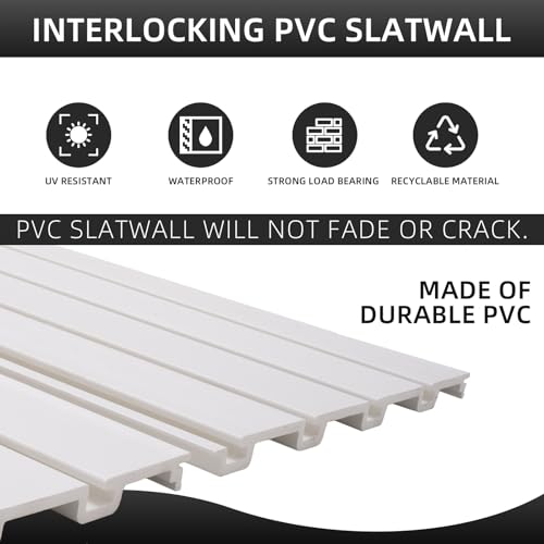FRAYSCENT Slat Wall Paneling Garage Wall Organizer, Slatwall - Image 7
