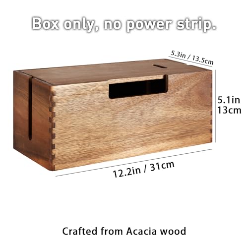 LiTY Acacia Wood Cable Management Box, Wooden Cord H | All Products - Image 3