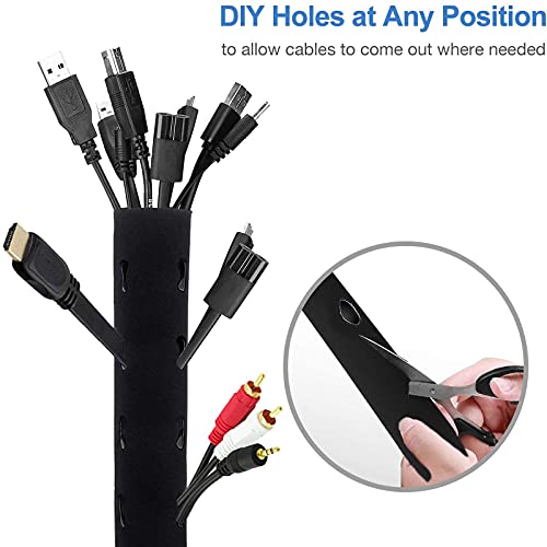 JOTO 4 Pack Cable Management Sleeve 19-20 Inches -Black - Image 6