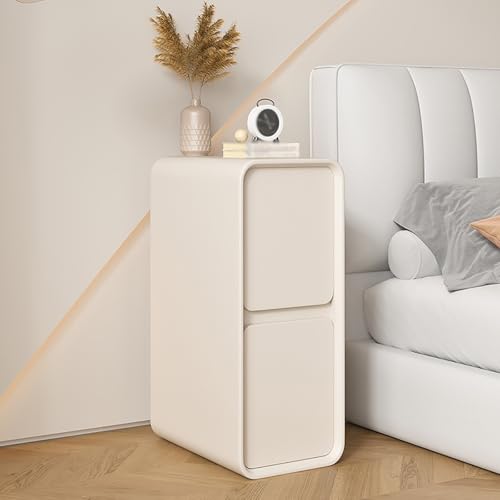 Narrow Nightstand, Bedside End Table with Storage Drawer - Image 2