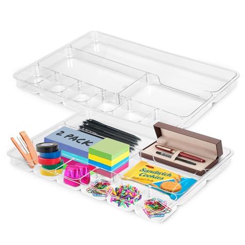 Manaloom Desk Drawer Organizer Tray with 9 Storage Compartments - Image 2