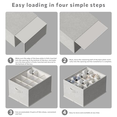 FHSQX 2 Pack Shoe Organizer for Closet,Foldable Shoe | All Products - Image 6