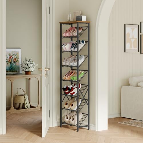 YATINEY 8-Tier Tall Shoes Rack, Slim Shoe Organizer | All Products - Image 3