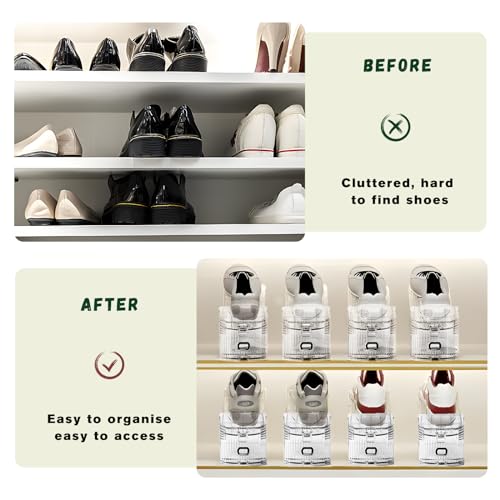 FENRUNXU Shoe Slots Organizer for Closet,12PACK Shoe Stacker Shoe - Image 7