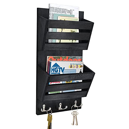 Unistyle Rustic Mail Organizer Wall Mount with 4 Key - Image 2