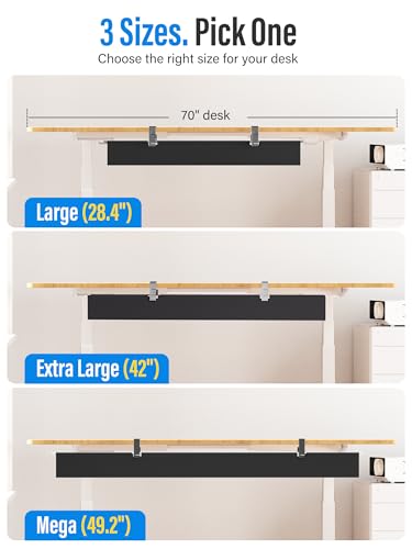 [Upgraded] Large Under Desk Cable Management Tray, C | Cable Managemen - Image 6