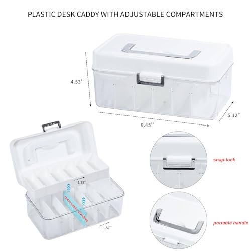 Plastic Bandages Organizer with Lid and Adjustable Dividers - Image 4