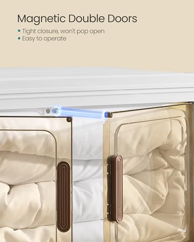 SONGMICS 48QT stackable storage bins with 1 Lid, 4-Tier - Image 6
