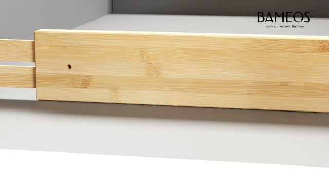 BAMEOS Bamboo Expandable Drawer Dividers – Fits 16.6"–22" - Image 8