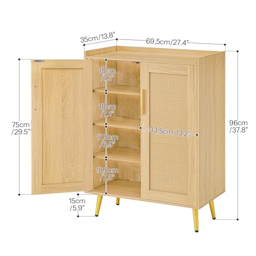 HOOBRO Shoe Cabinet, 5-Tier Shoe Storage Cabinet - Image 4