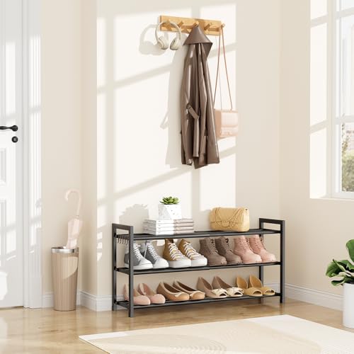 LANTEFUL 3-Tier Expandable Shoe Rack for Closet - Image 3