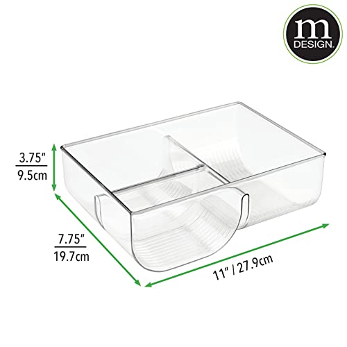 mDesign Food Storage Container Lid Holder, 3-Compartment Plastic - Image 5
