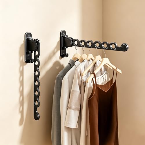 Wall Mounted Clothes Drying Rack, Laundry Clothes Hanger - Image 2