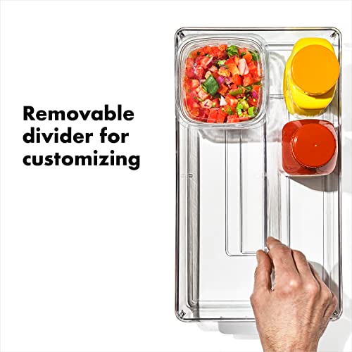 OXO Refrigerator Adjustable Storage Bin, Clear - Image 3