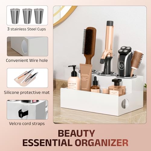 Casavita White Hair Tool Organizer with Heat-Resistant - Image 4