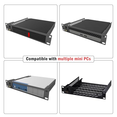 GeeekPi 10inch 1U Mini PC Rack Mount Shelf with RJ45 CAT6 Port & - Image 7