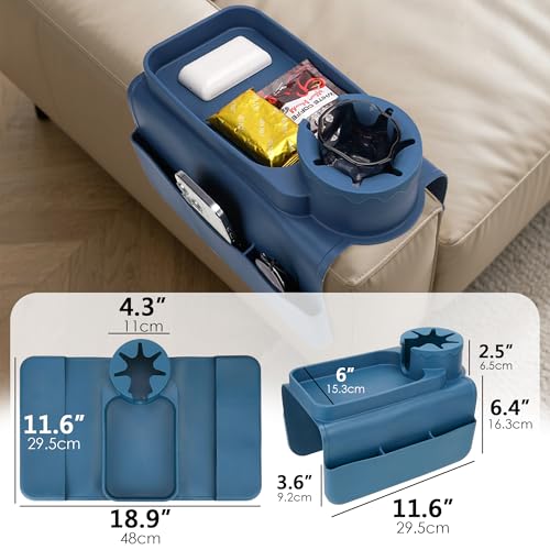 Silicone Couch Caddy for Wide Arms (6-12") with Cup Holder - Image 4