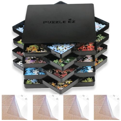 8 Clear Puzzle Glue Sheets Extra Large and Puzzle Sorting Trays - Image 2